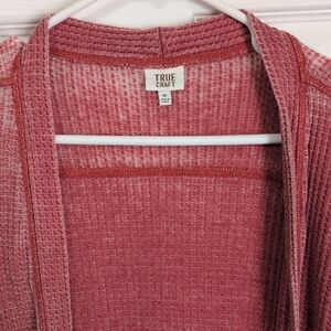 True Craft Women's Medium Rose Cardigan